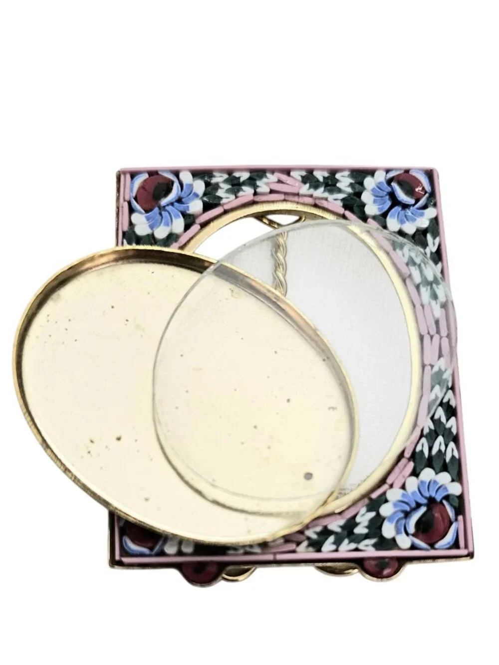 Mosaic Miniature Photo Frame Pink Blue Green Glass Chip, J110